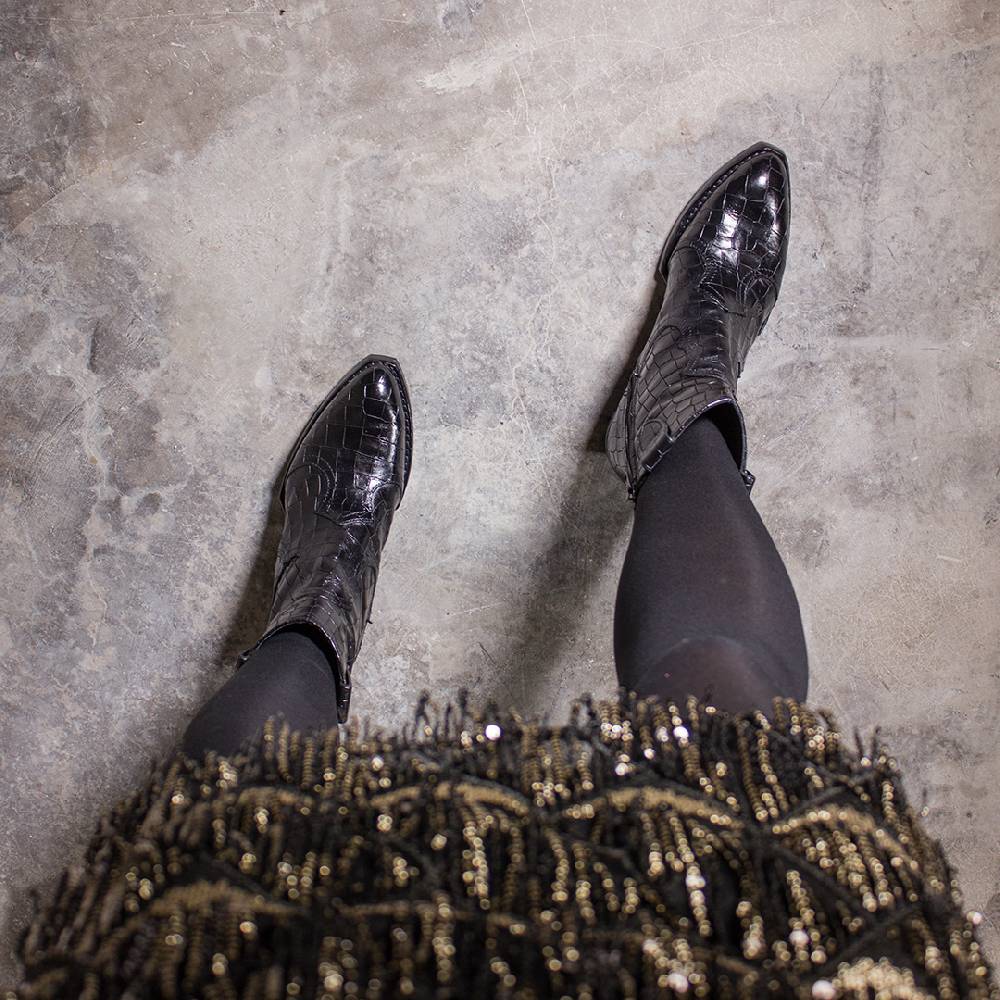 King Tartufoli COCCO ANKLE BOOT BLK Shopping Online