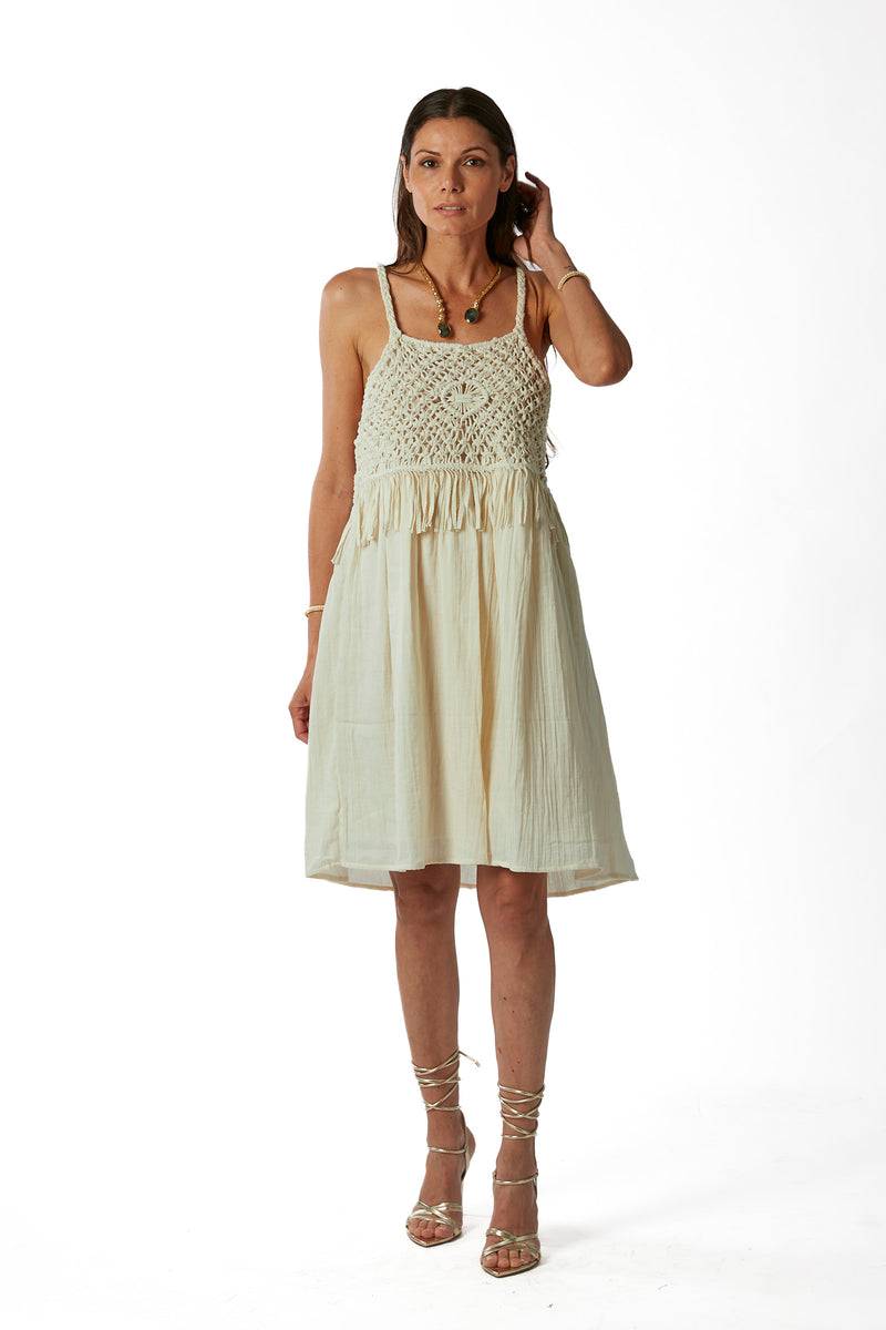 La Kore Soho cotton cord dress Vendita Calda