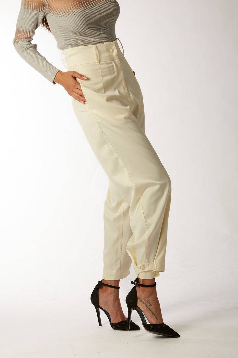 La Kore CITTA DEL CAPO pleate pants with bottom belt Acquista Ora