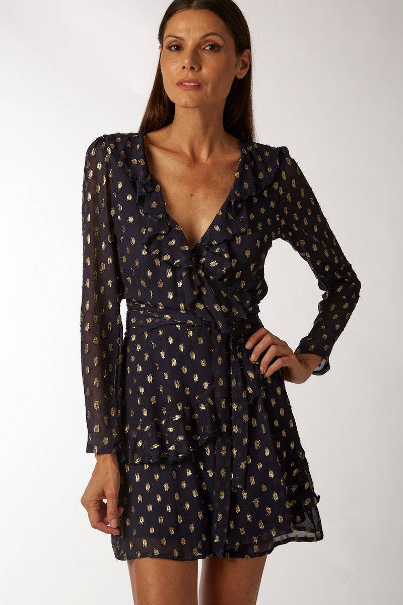 La Kore CAIRO short dress viscose lame Consegna Veloce