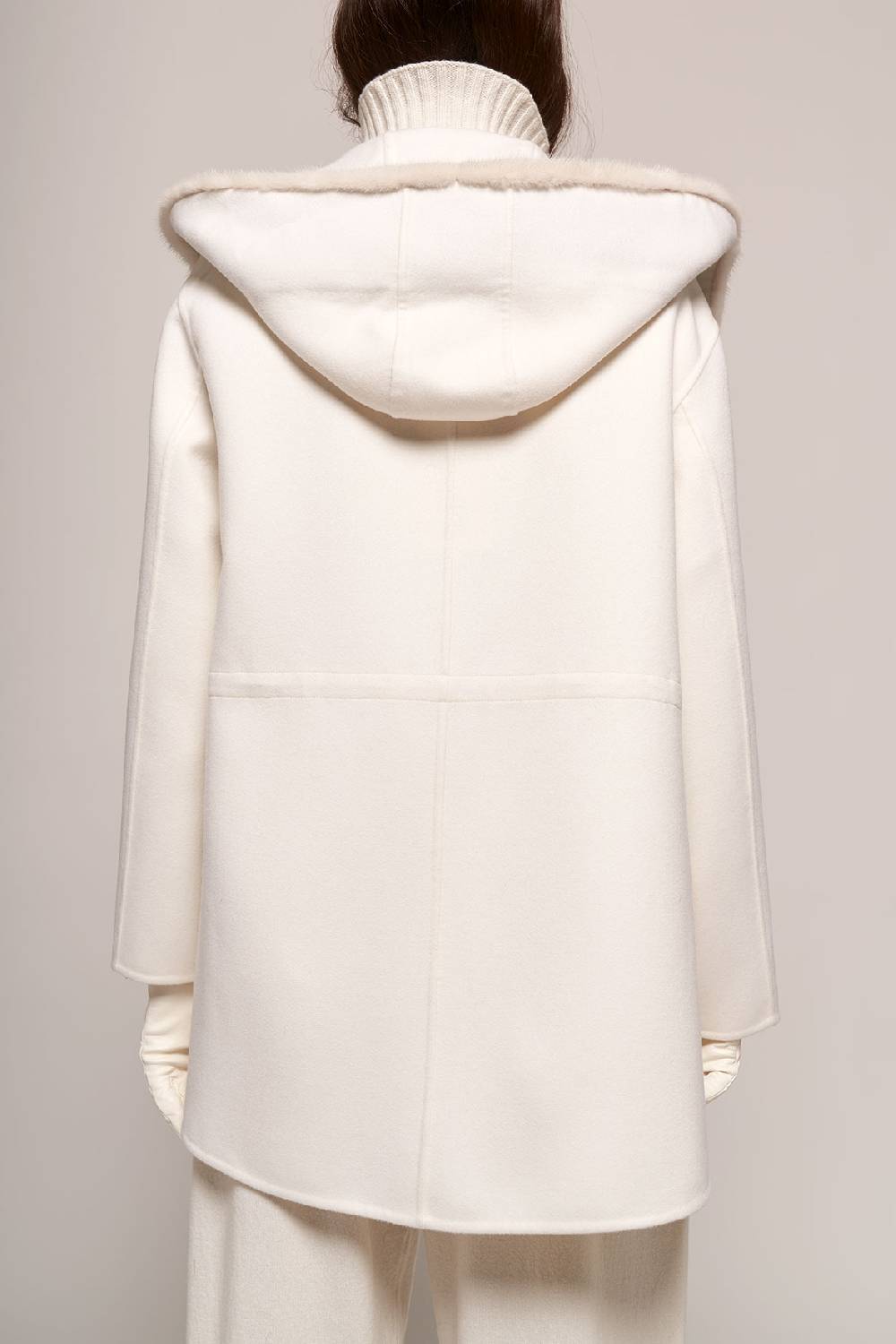 Manzoni 24 Parka in lana con bordo visone Shopping Online