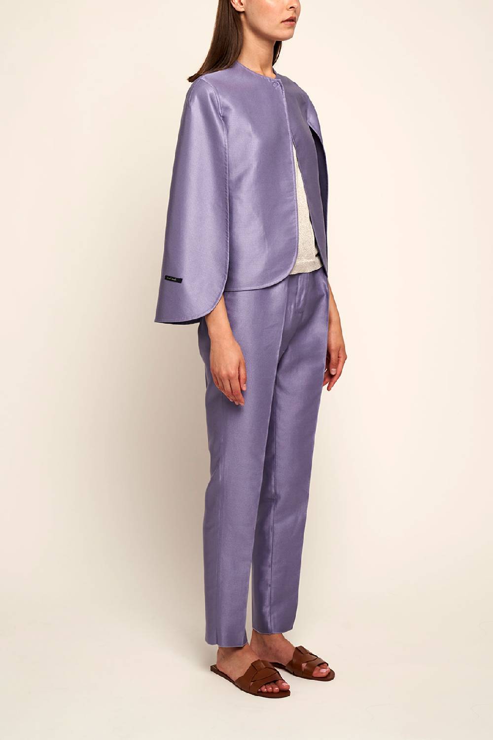 Manzoni 24 Mantella double cotone-seta Sottocosto