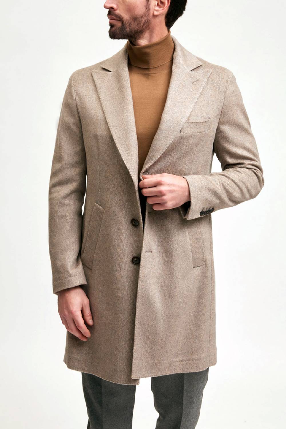 Manzoni 24 Cappotto in lana spigata Manzoni 24 Cappotto in lana spigata
