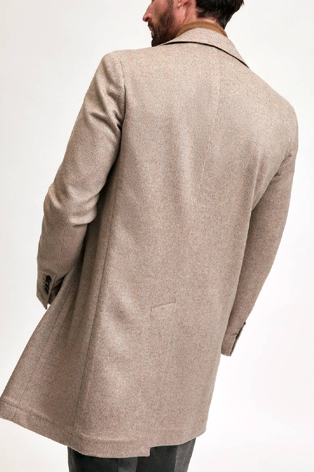 Manzoni 24 Cappotto in lana spigata Economico