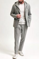 Manzoni 24 Giacca jersey in lana con davantino staccabile Outlet