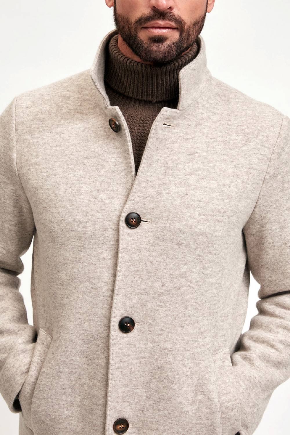 Manzoni 24 Cappotto jersey in tessuto cashmere Loro Piana In Vendita