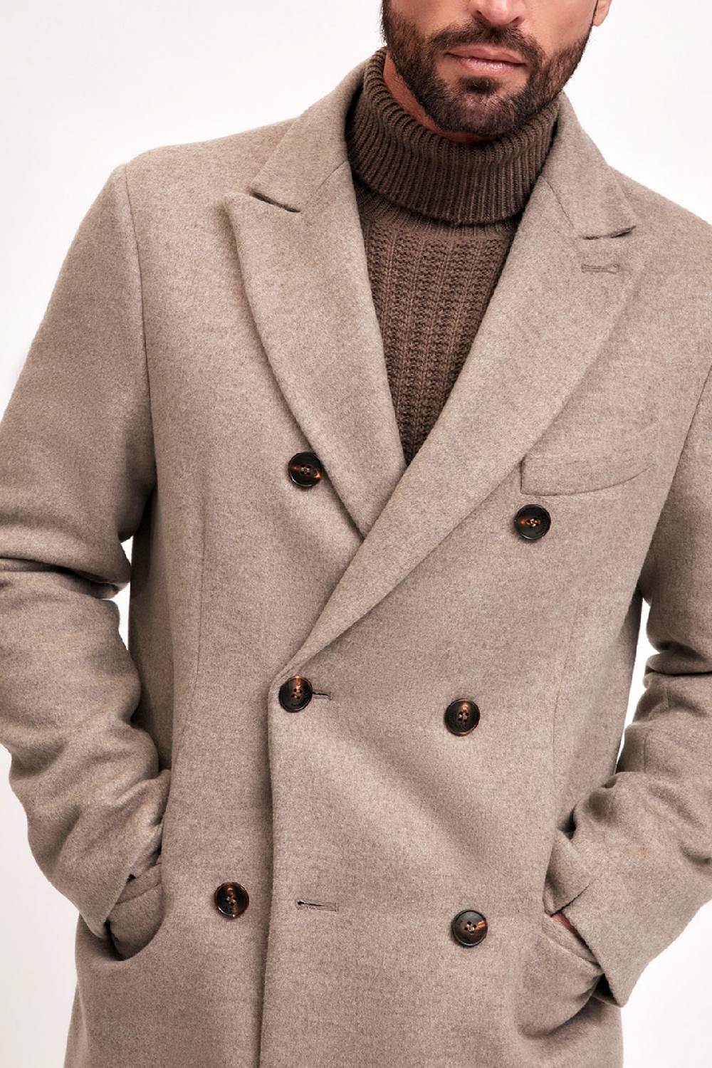 Manzoni 24 Cappotto doppiopetto in tessuto cashmere Loro Piana Saldi