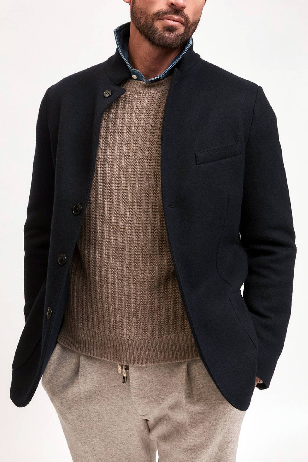 Manzoni 24 Giacca jersey in tessuto cashmere Loro Piana Saldi Di Fabbrica
