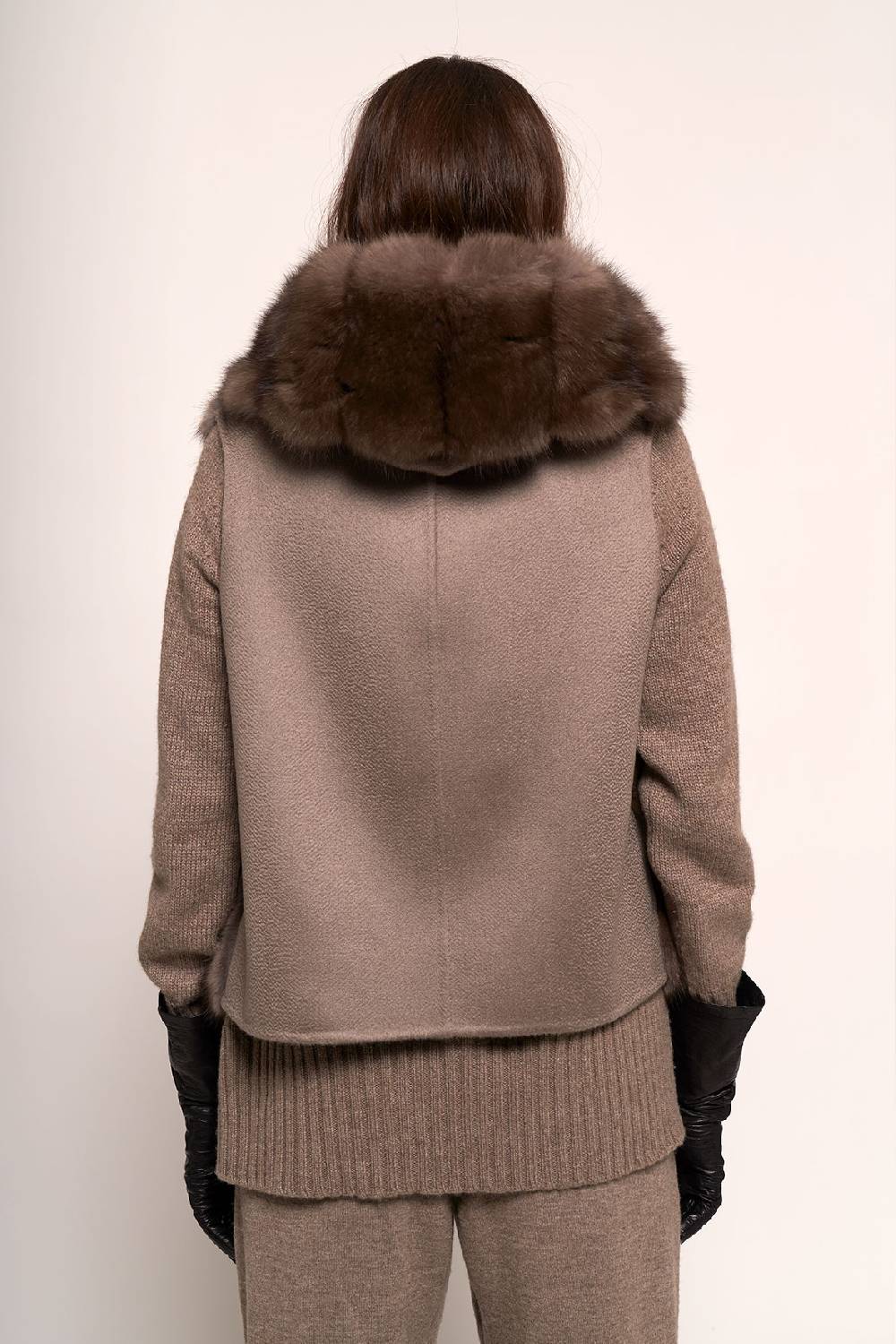 Manzoni 24 Gilet zibellino con cashmere Moda