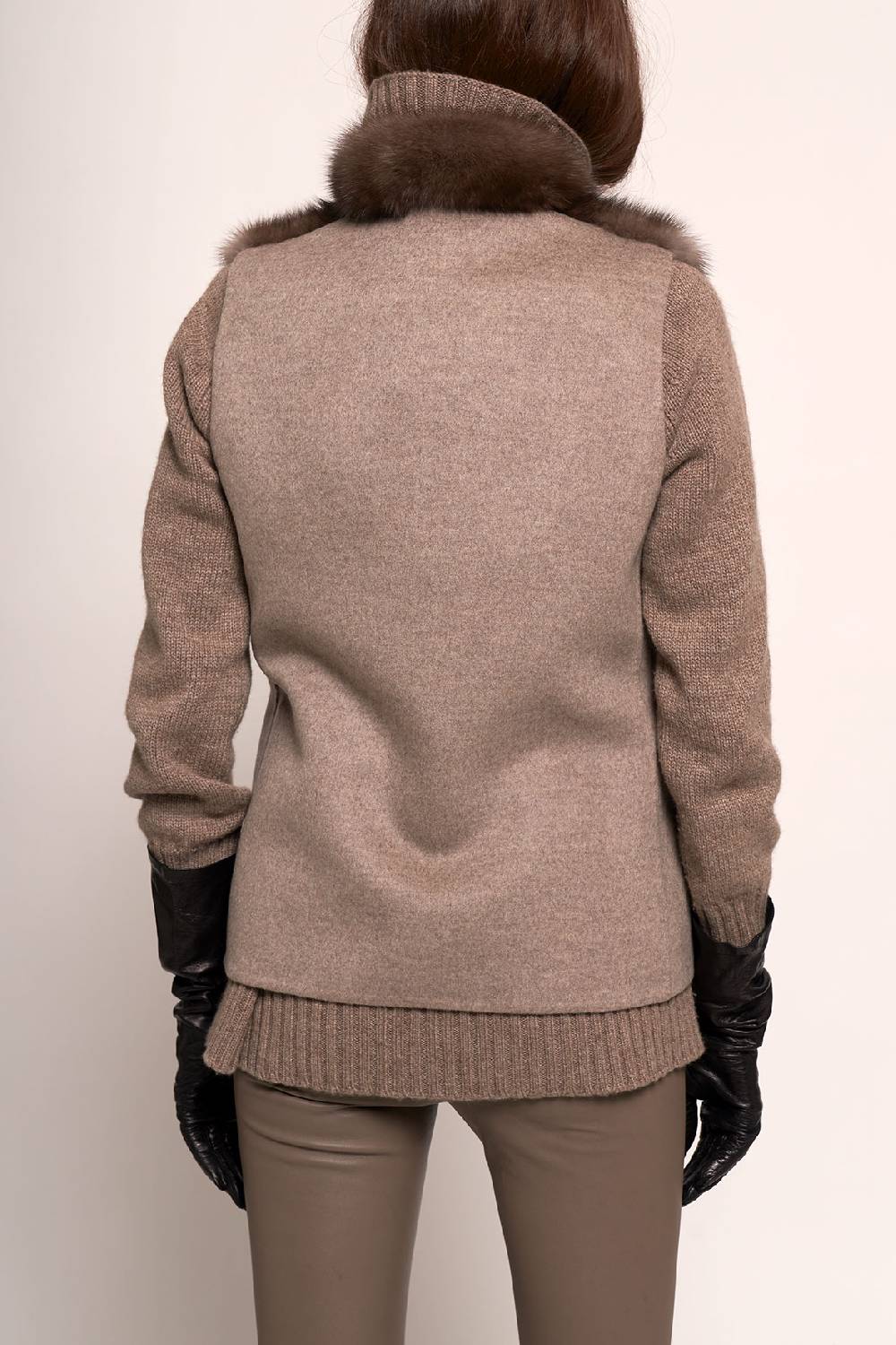 Manzoni 24 Gilet zibellino con tessuto cashmere Loro Piana Italia