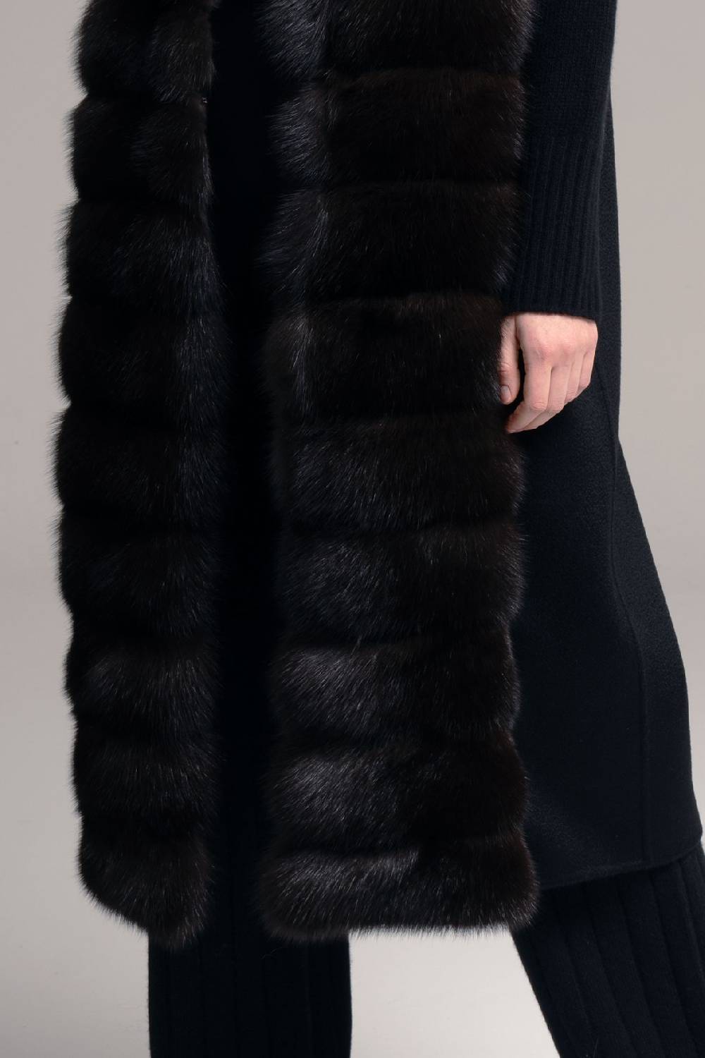 Manzoni 24 Gilet zibellino con cashmere In Linea