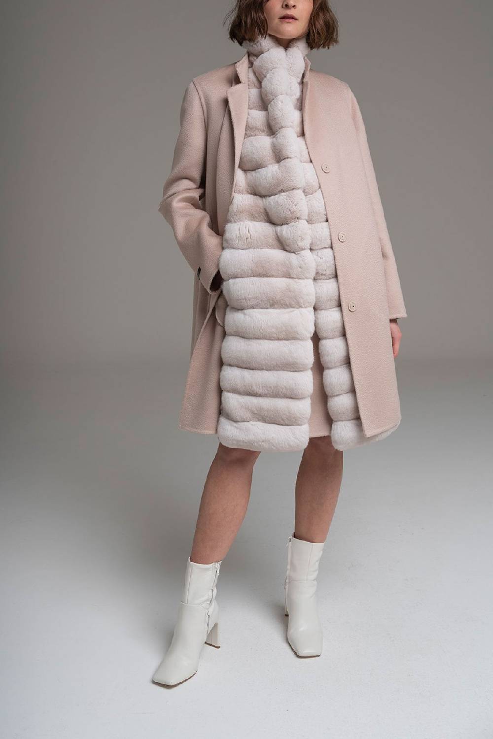 Manzoni 24 Gilet chinchilla con cashmere Spedizione Gratuita