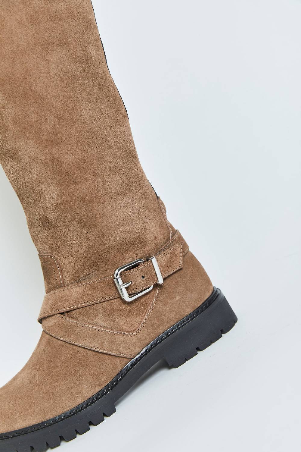 ﻿Kalliste K35 BIKER BOOTS VELOUR FANGO Consegna Veloce