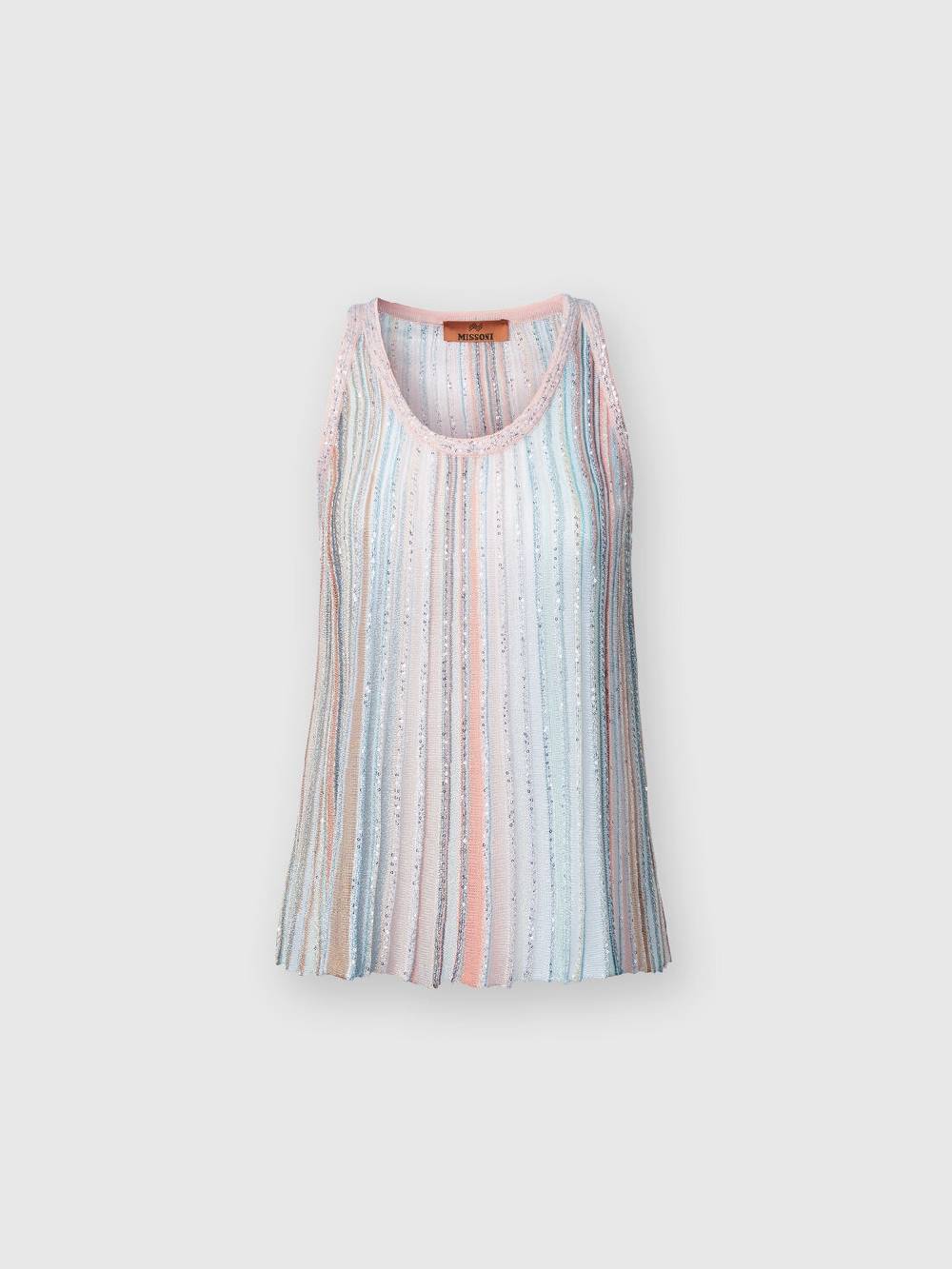 Missoni Canottiera in maglia a righe verticali con paillettes Promozione Limitata