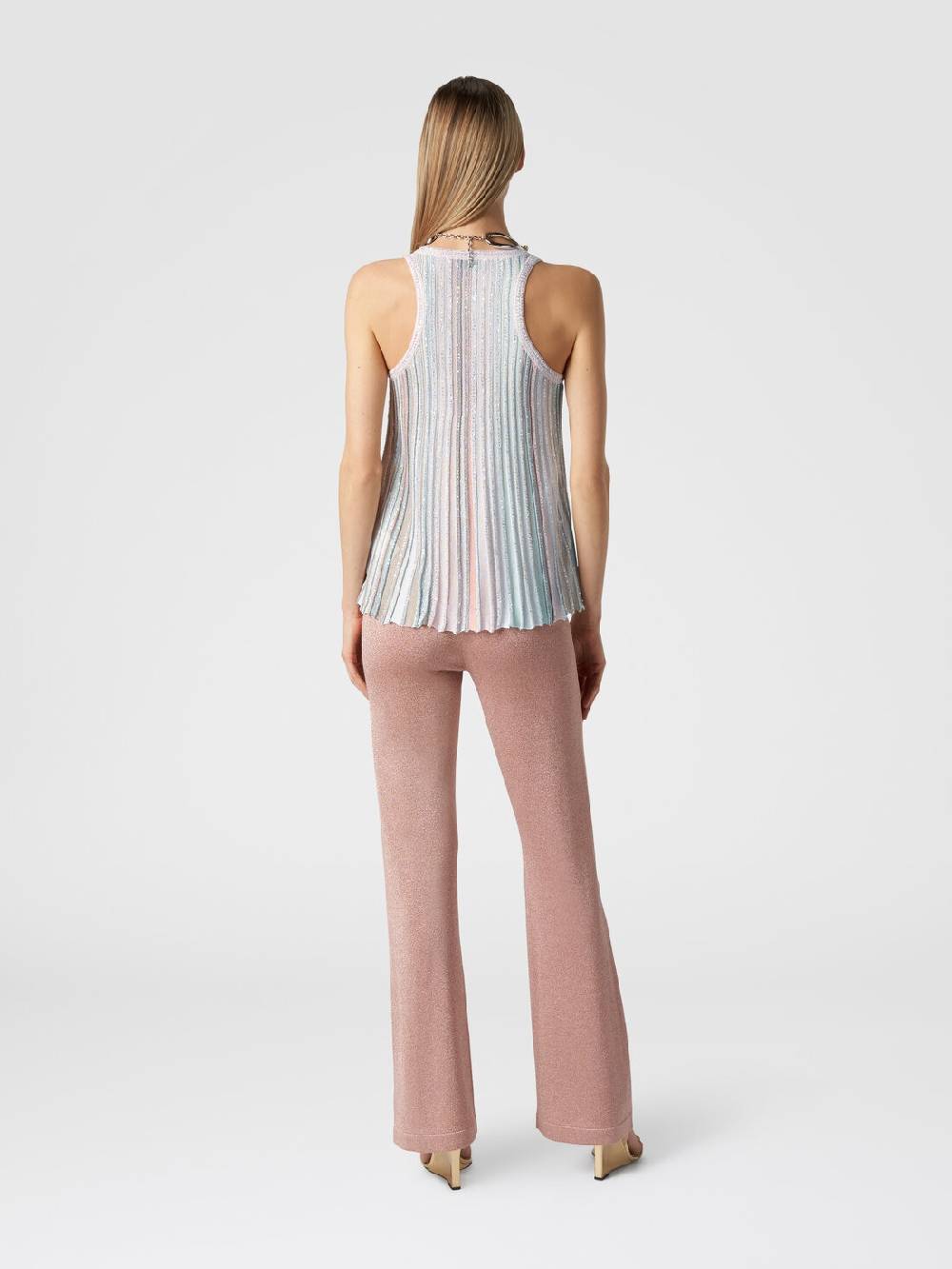 Missoni Canottiera in maglia a righe verticali con paillettes Promozione Limitata