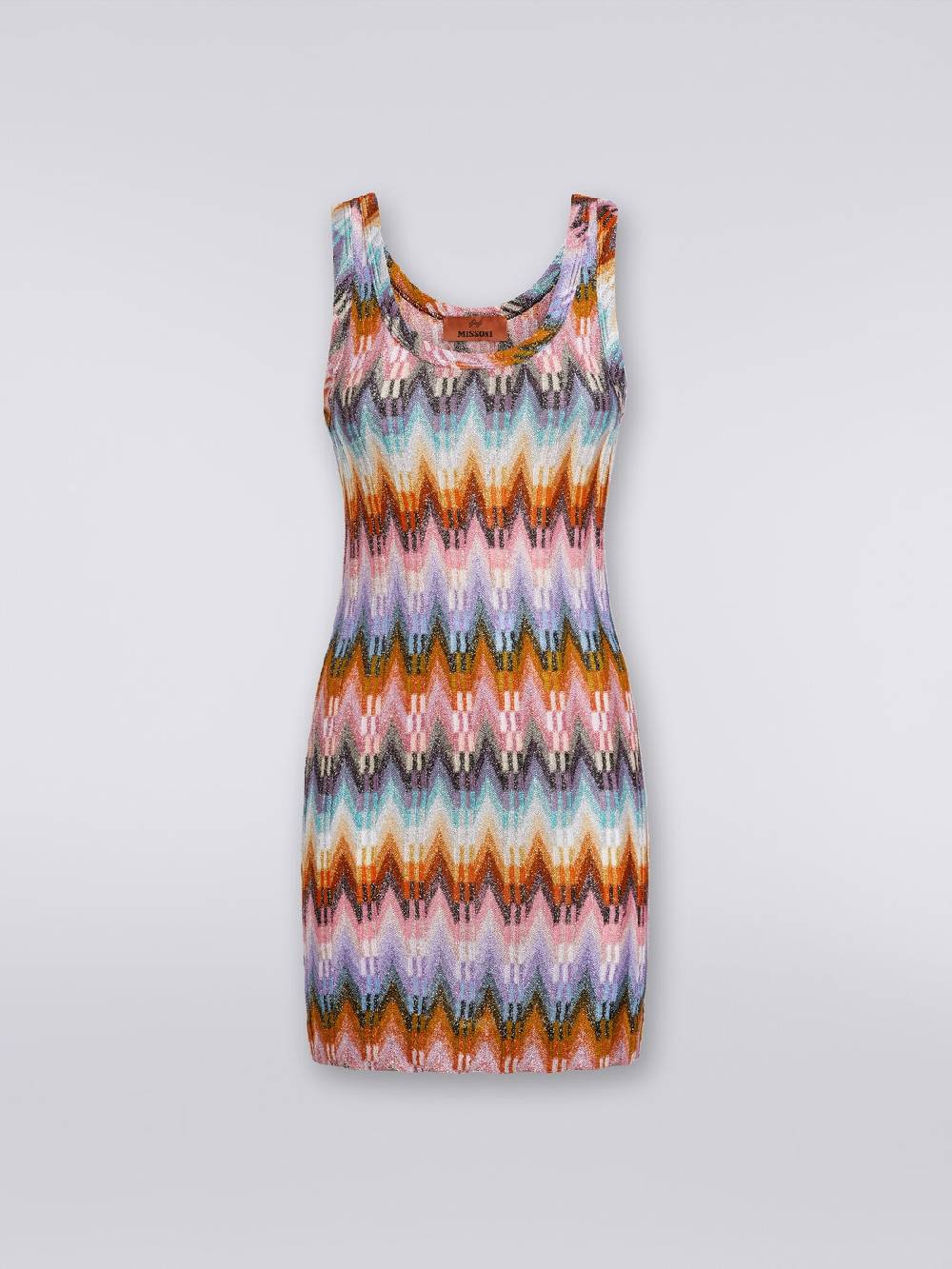 Missoni Mini-abito smanicato in viscosa zig zag con lurex Fino Al -60%