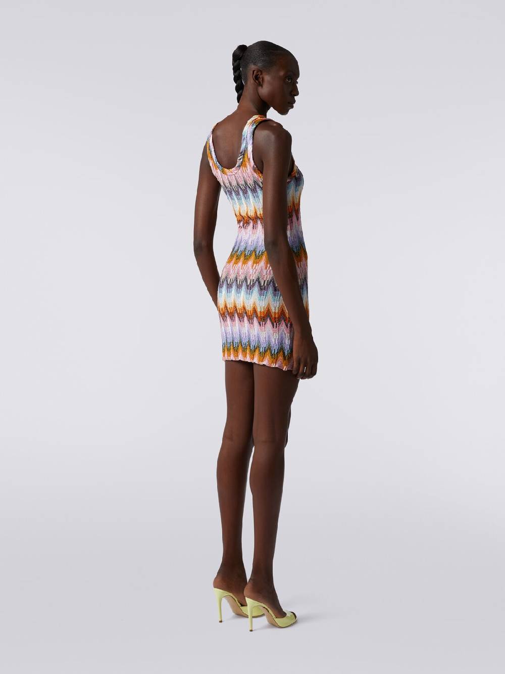 Missoni Mini-abito smanicato in viscosa zig zag con lurex Fino Al -60%