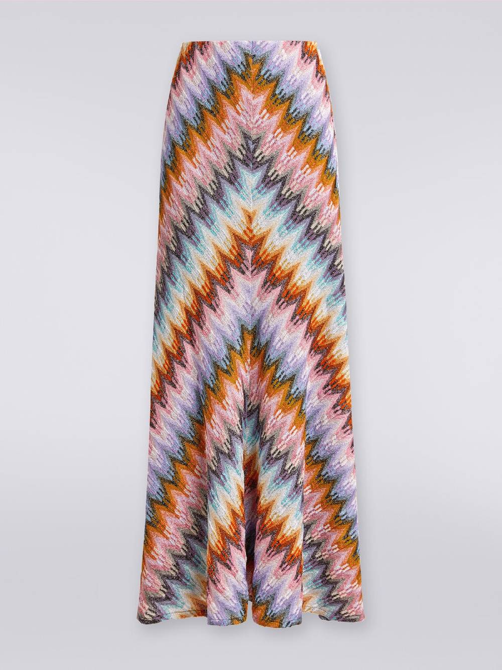 Missoni Gonna lunga svasata in viscosa zig zag con lurex Shopping Online