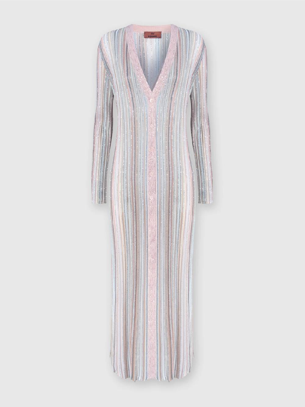 Missoni Cardigan lungo in maglia con righe verticali e paillettes Affare Del Giorno