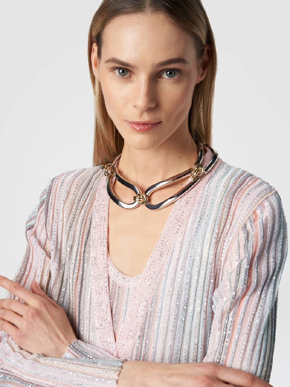Missoni Cardigan lungo in maglia con righe verticali e paillettes Affare Del Giorno