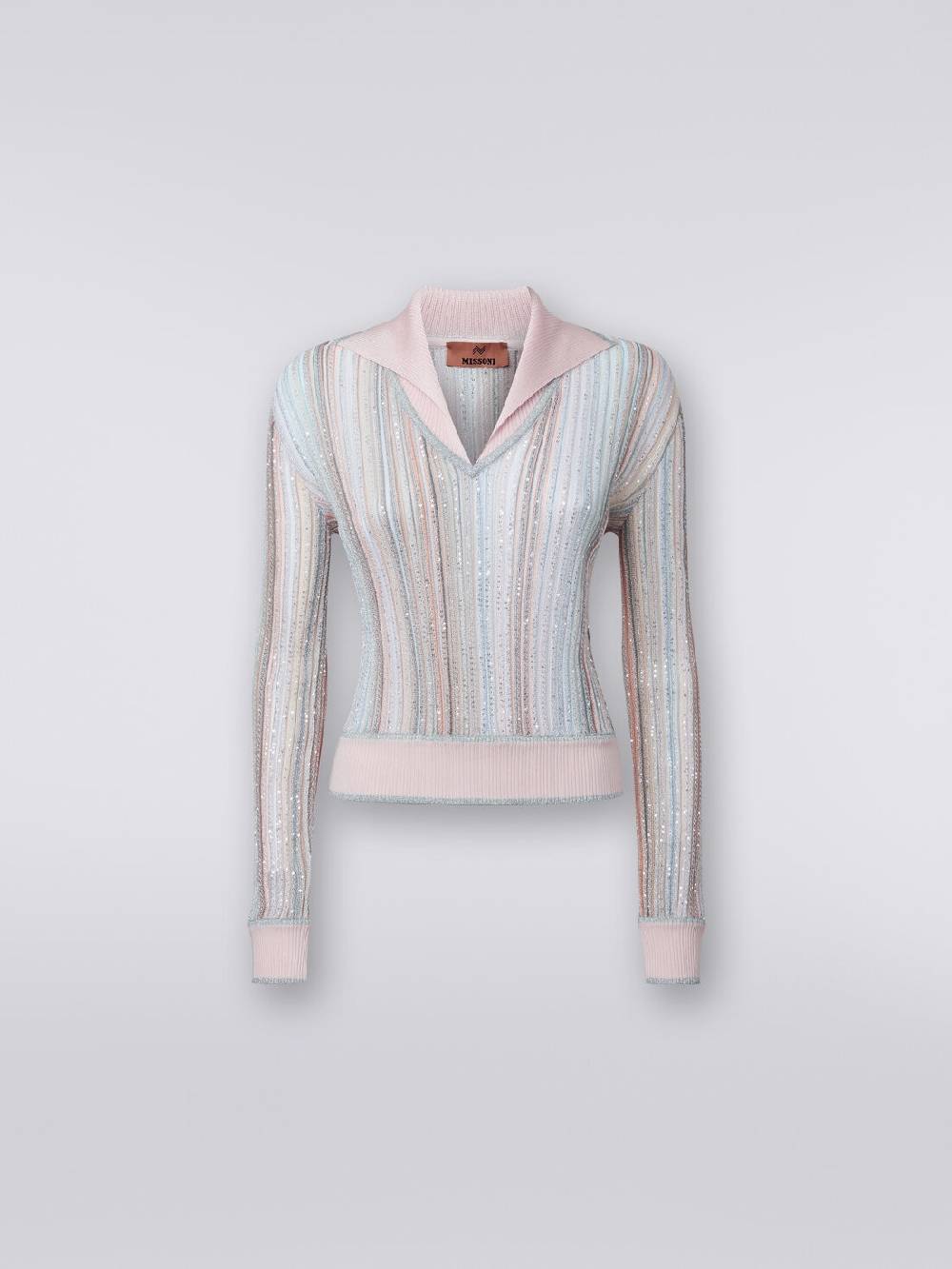 Missoni Top a maniche lunghe con righe verticali e paillettes Prezzo Ridotto