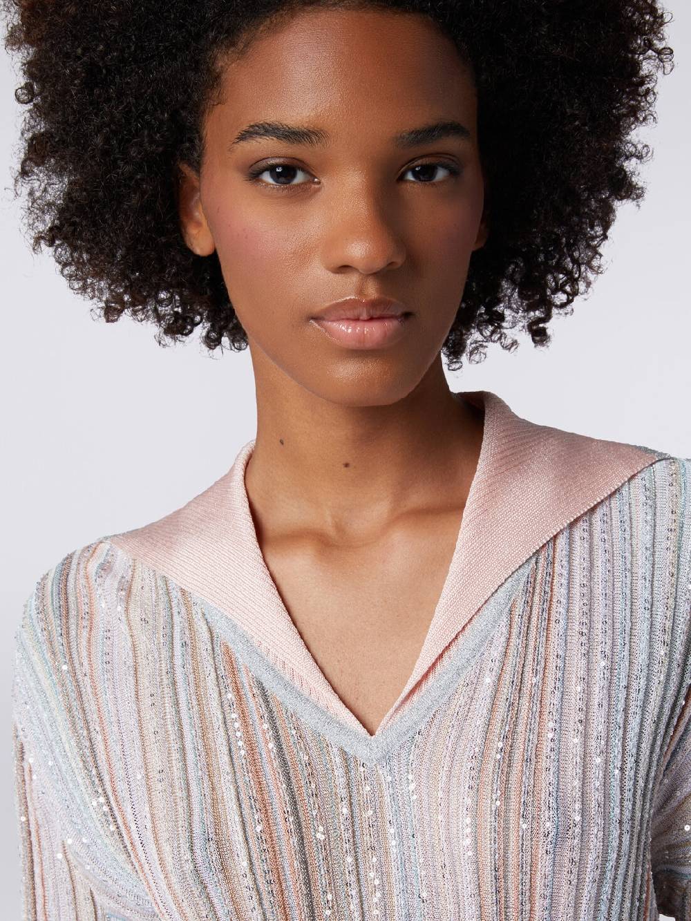 Missoni Top a maniche lunghe con righe verticali e paillettes Prezzo Ridotto