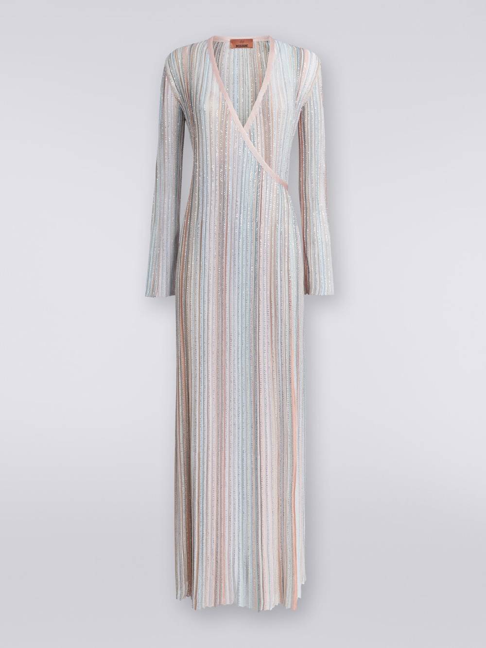 Missoni Abito lungo con chiusura a portafoglio e paillettes Convenienza