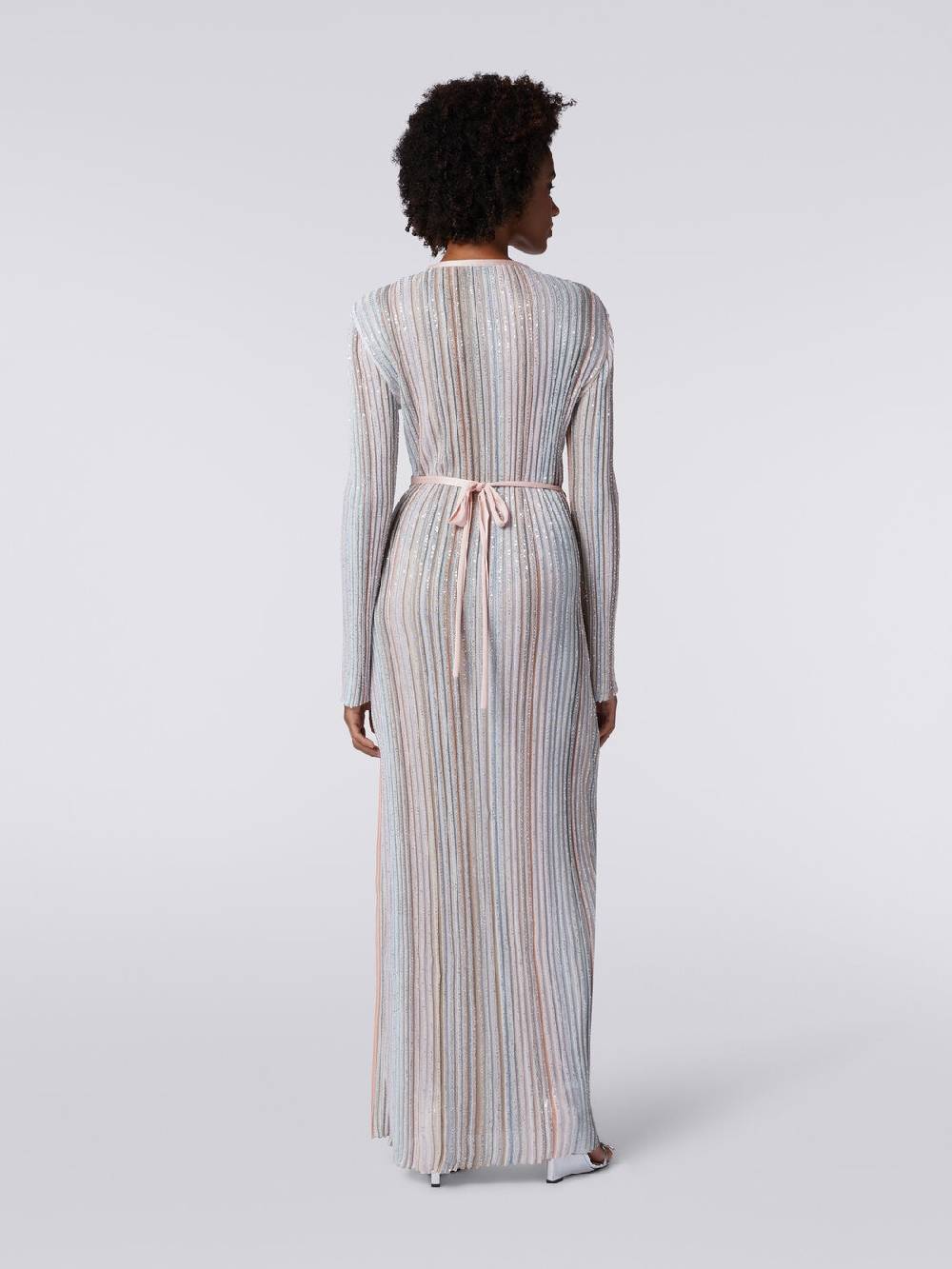 Missoni Abito lungo con chiusura a portafoglio e paillettes Convenienza