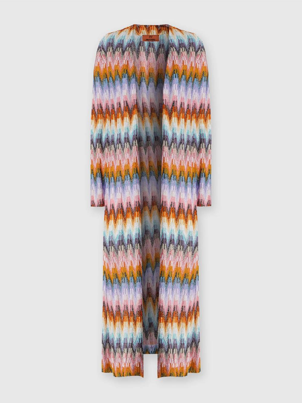 Missoni Cardigan lungo in maglia zig zag lamé Novità
