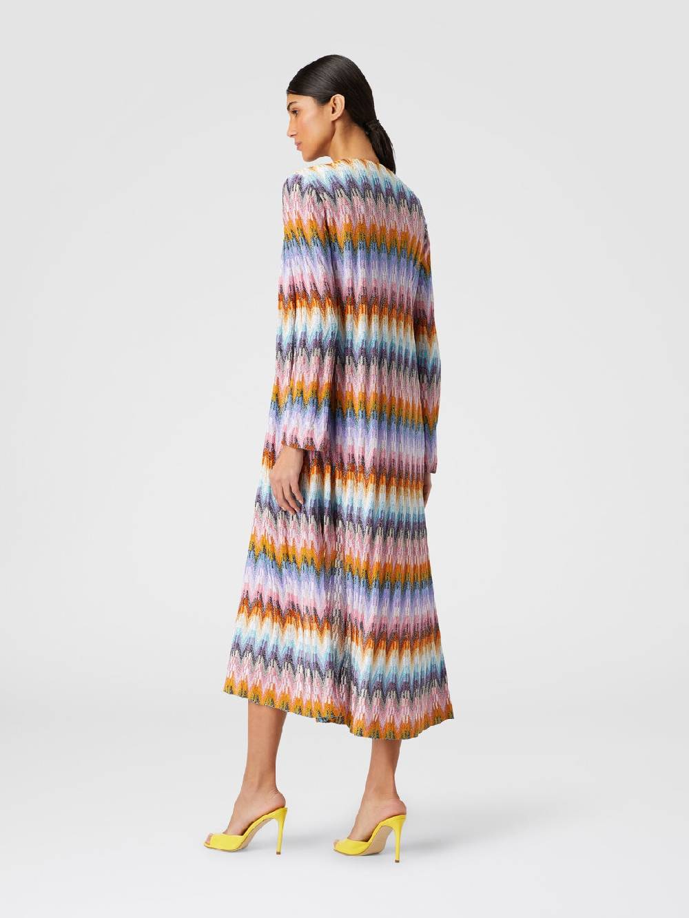 Missoni Cardigan lungo in maglia zig zag lamé Novità