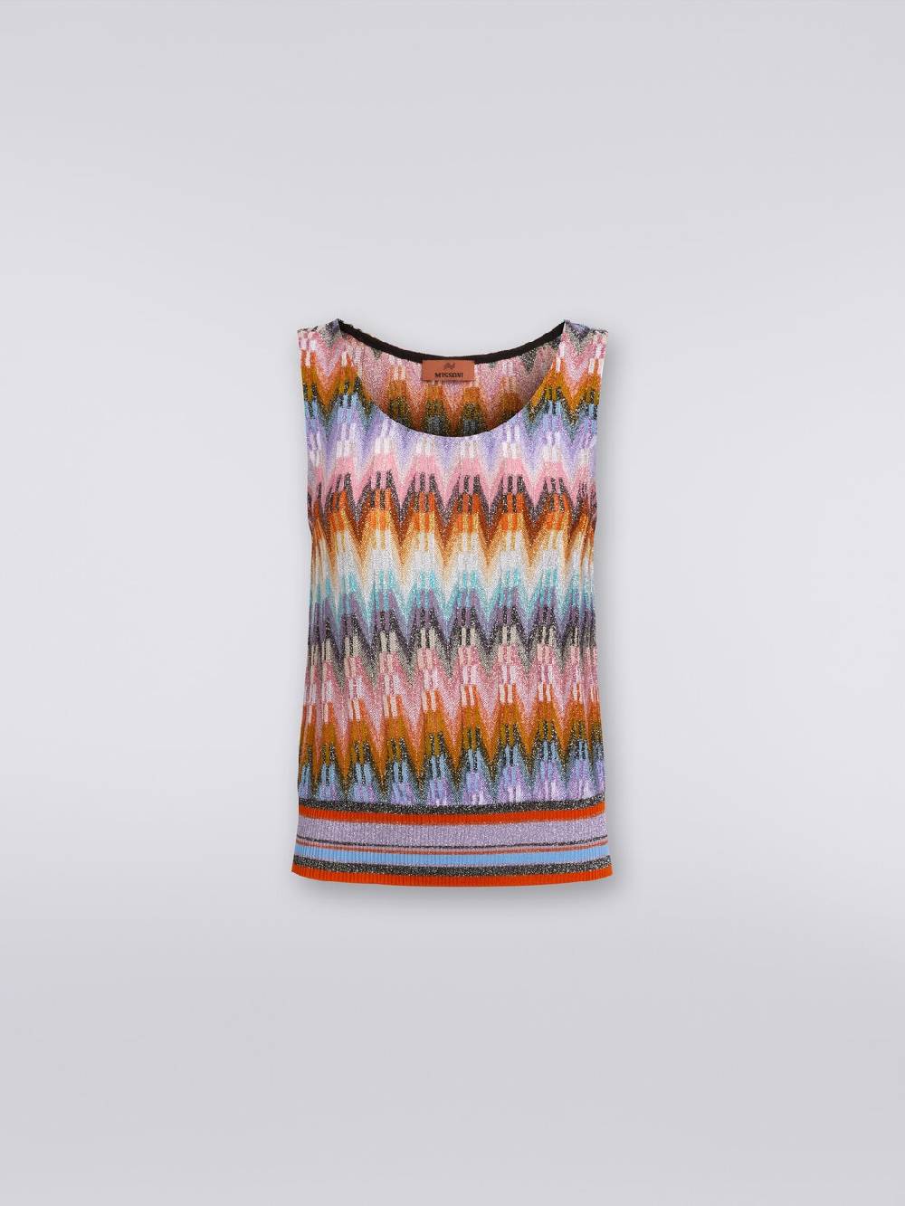 Missoni Top senza maniche in viscosa zig zag con lurex Presa