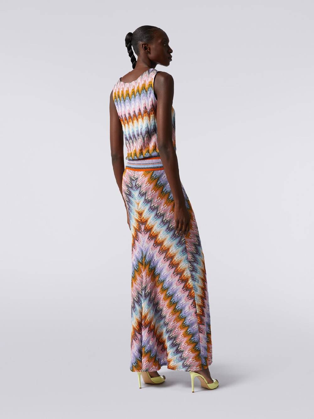 Missoni Top senza maniche in viscosa zig zag con lurex Presa