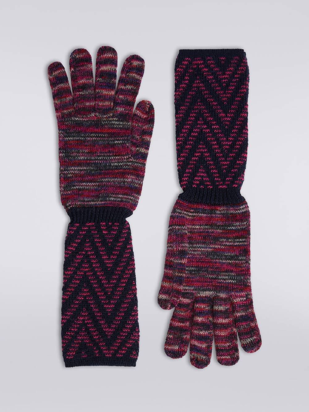 Missoni Guanti in maglia di lana e mohair con multi-lavorazione Online