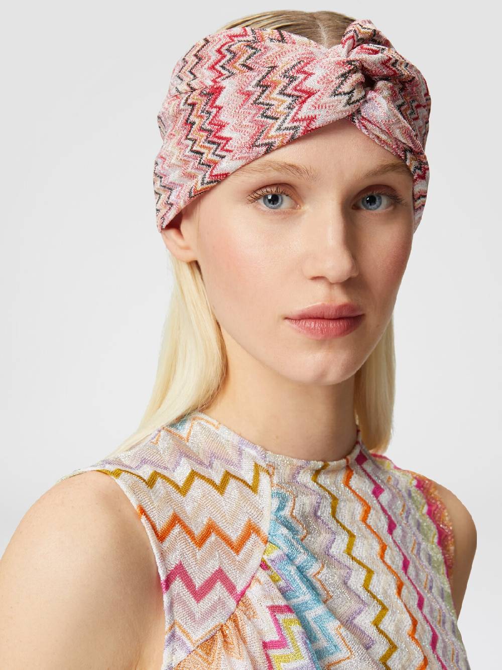 Missoni Fascia in viscosa chevron con lurex In Vendita