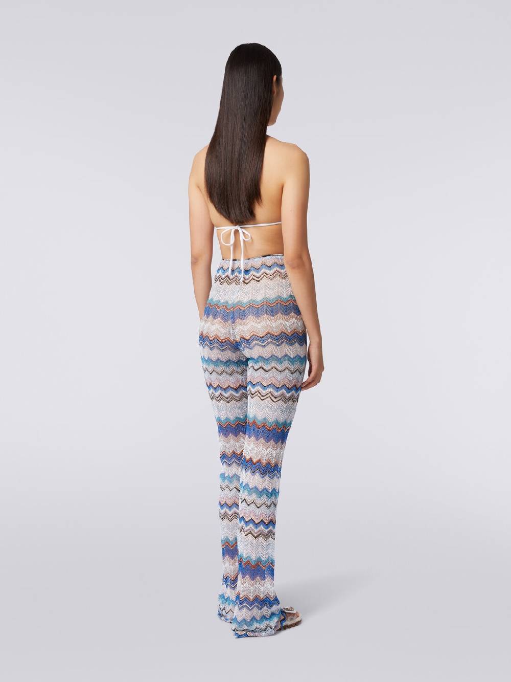 Missoni Pantaloni copricostume in crochet zig zag con lurex Vendita Calda