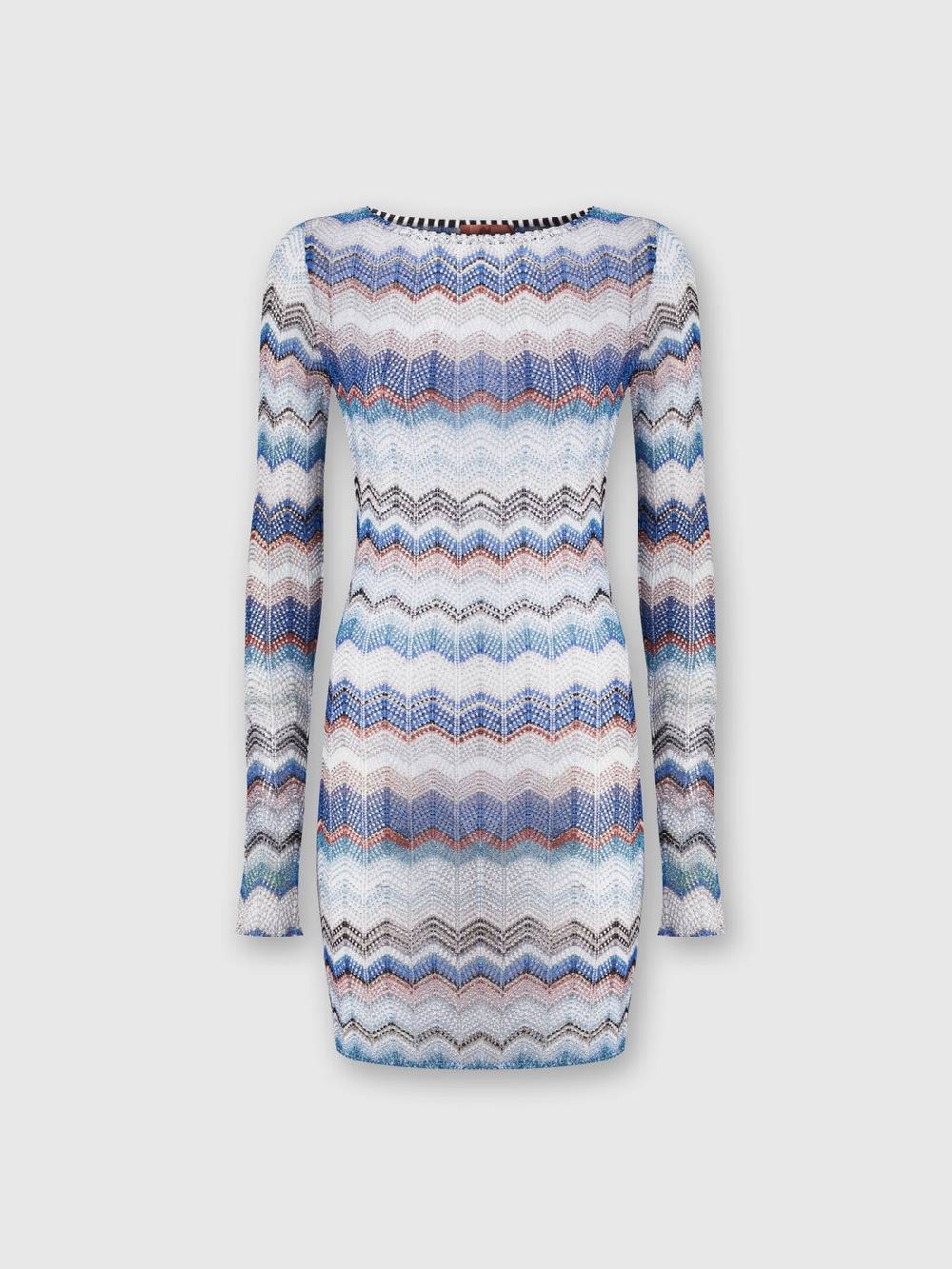 Missoni Abito crochet zig zag con lurex Vendita Economica