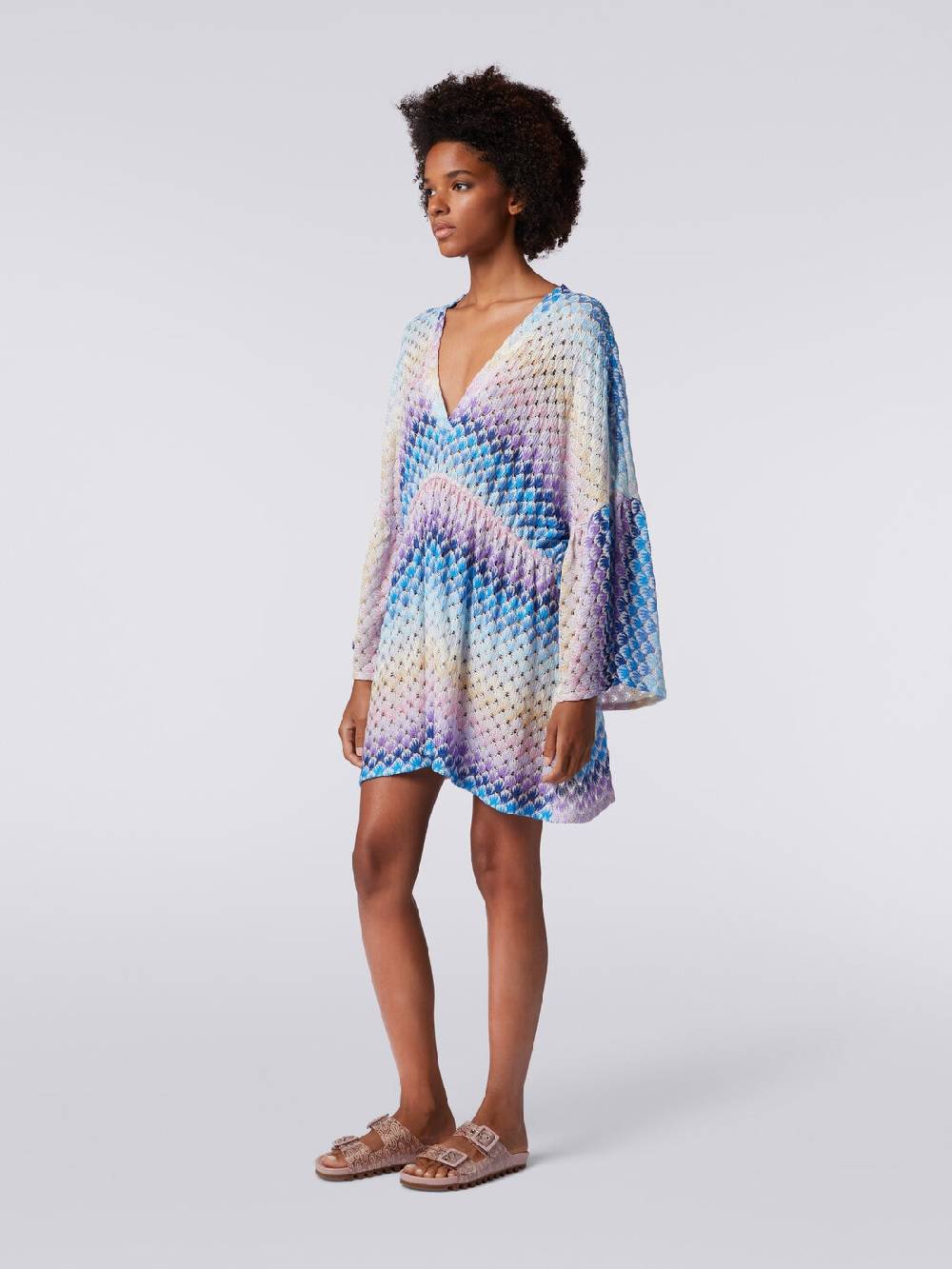 Missoni Caftano copricostume corto effetto pizzo con lurex Vendite Flash