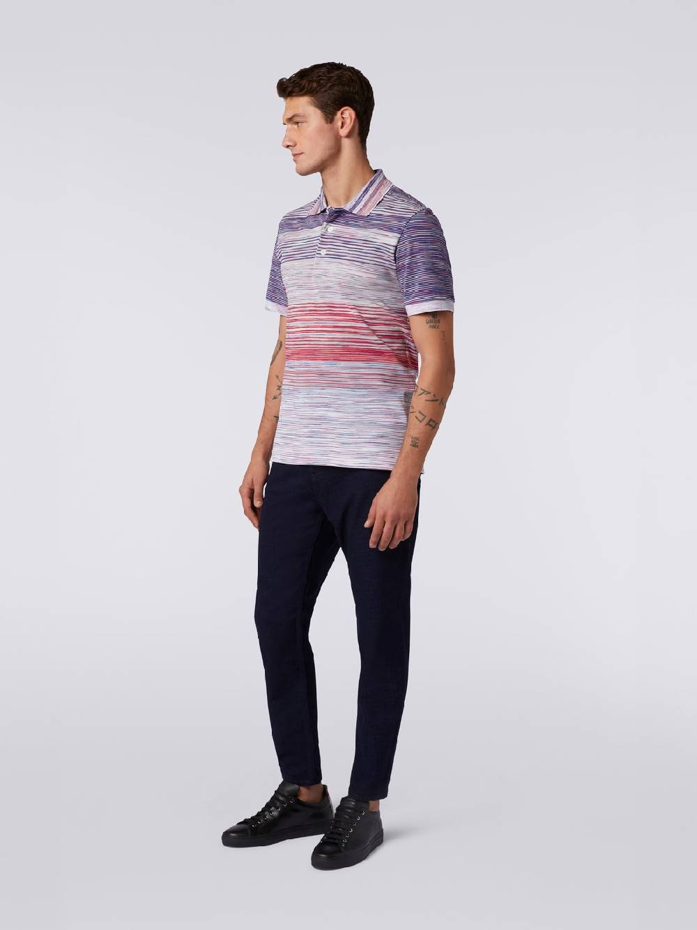 Missoni Polo in piquet di cotone fiammato Moda