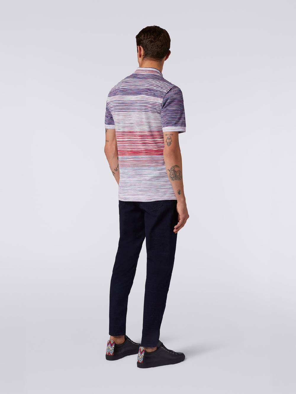 Missoni Polo in piquet di cotone fiammato Moda