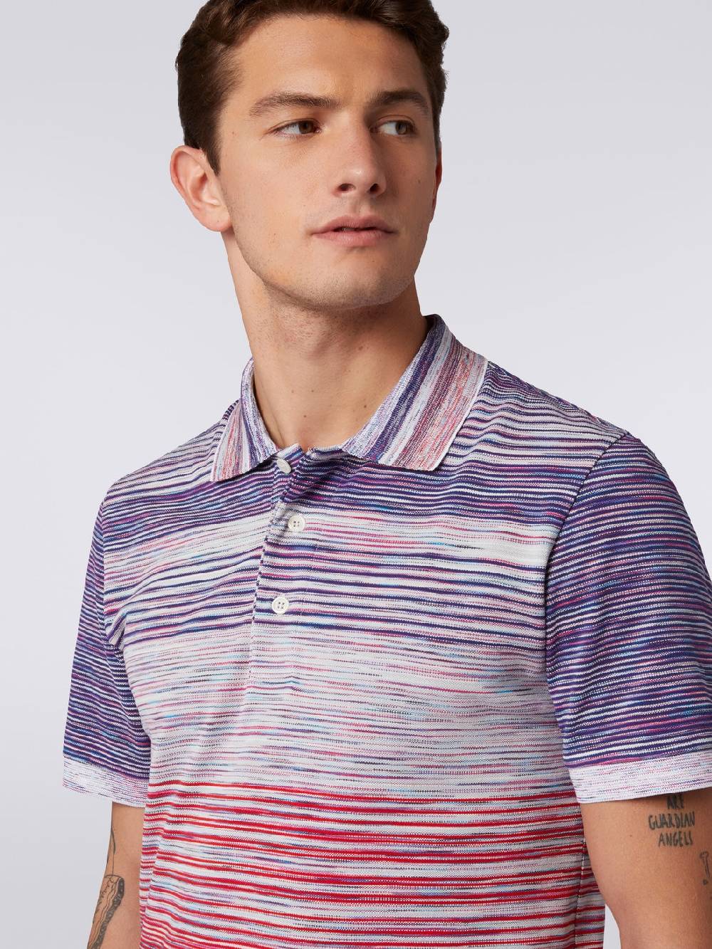 Missoni Polo in piquet di cotone fiammato Moda