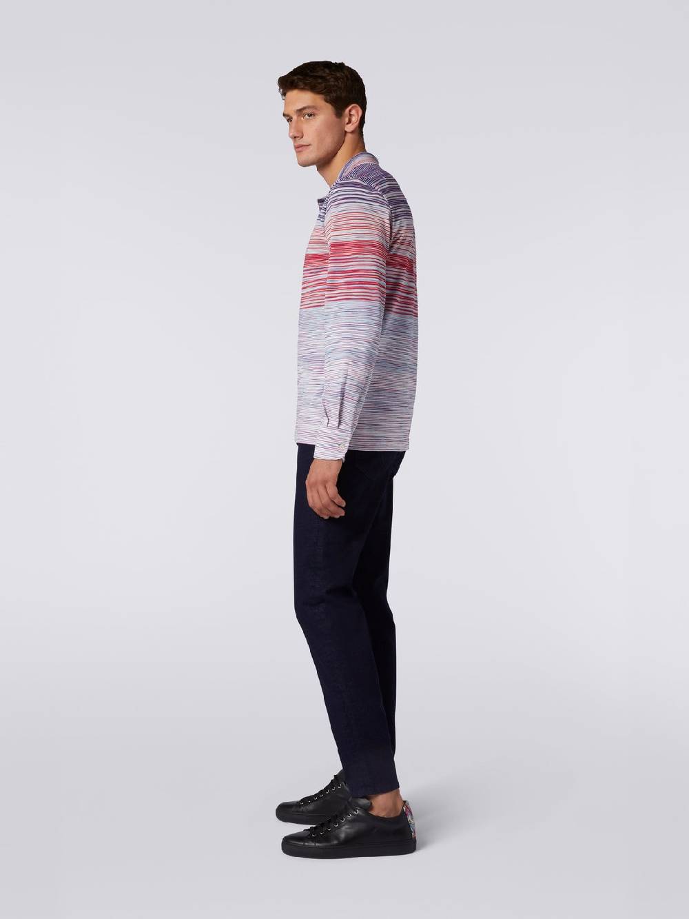 Missoni Polo a maniche lunghe in viscosa fiammata 2025