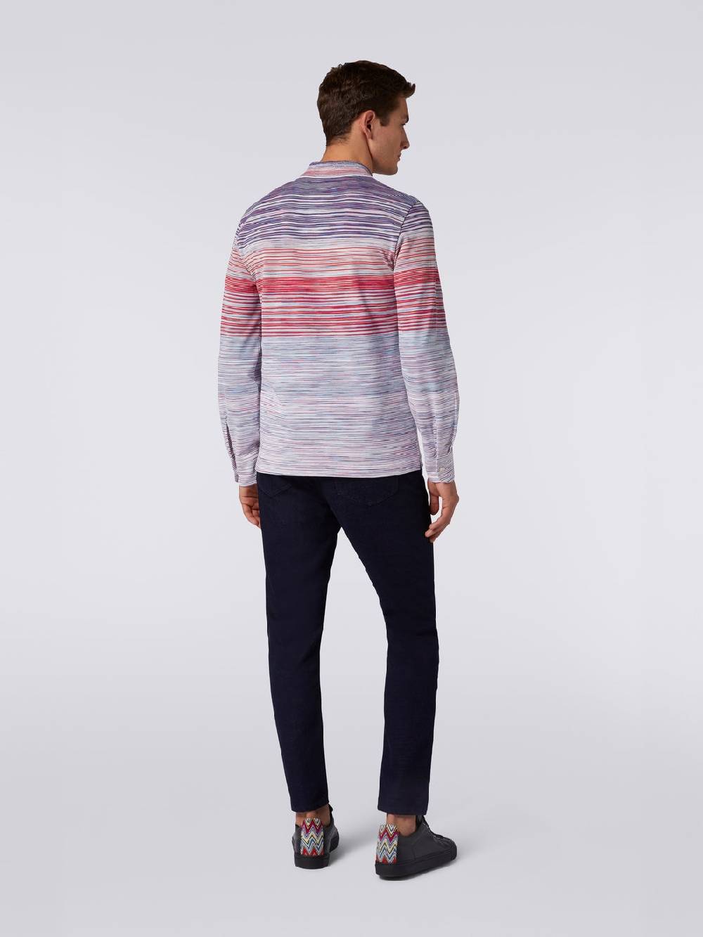 Missoni Polo a maniche lunghe in viscosa fiammata 2025