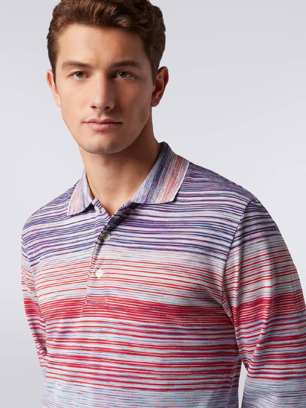 Missoni Polo a maniche lunghe in viscosa fiammata 2025