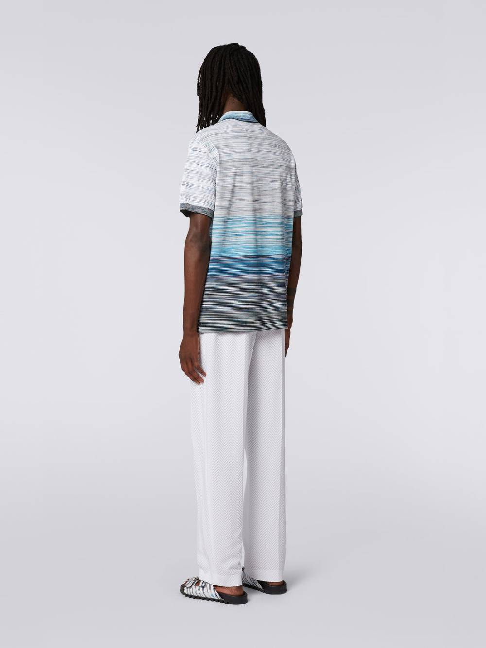 Missoni Polo in piquet di cotone fiammato Italy