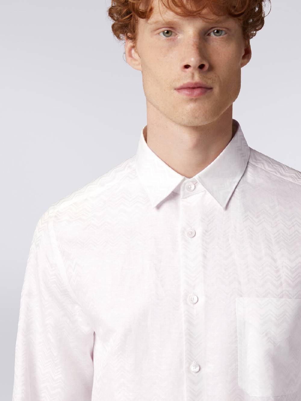 Missoni Camicia a maniche lunghe in misto cotone con motivo zig zag Italia