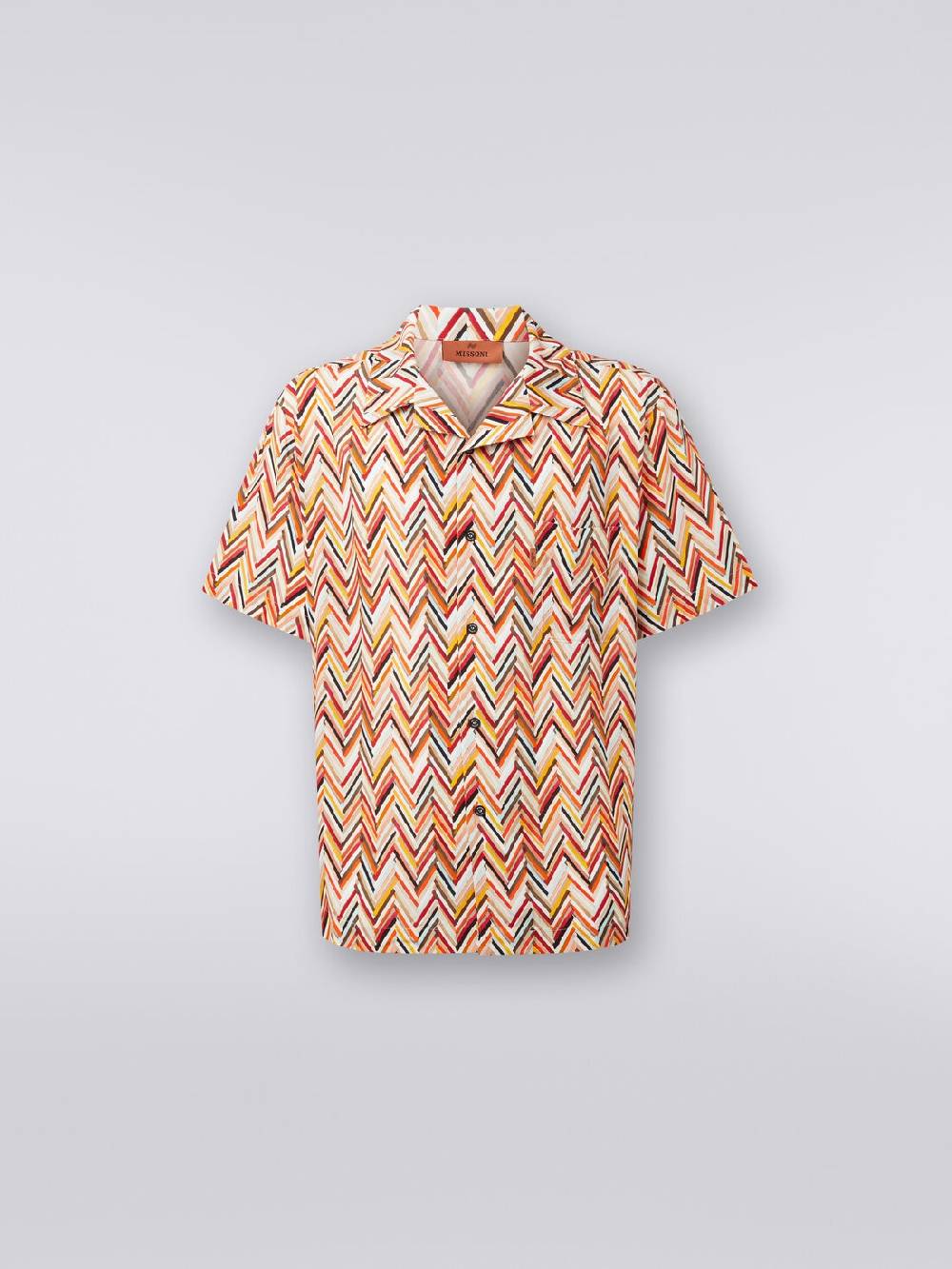 Missoni Camicia a maniche corte in viscosa con stampa zig zag In Linea