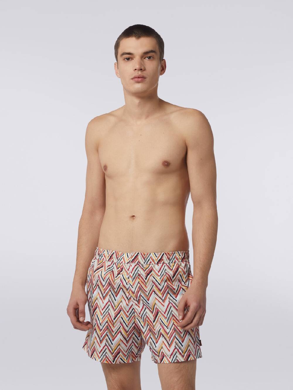 Missoni Boxer mare con stampa zig zag effetto spennellate Nuovo