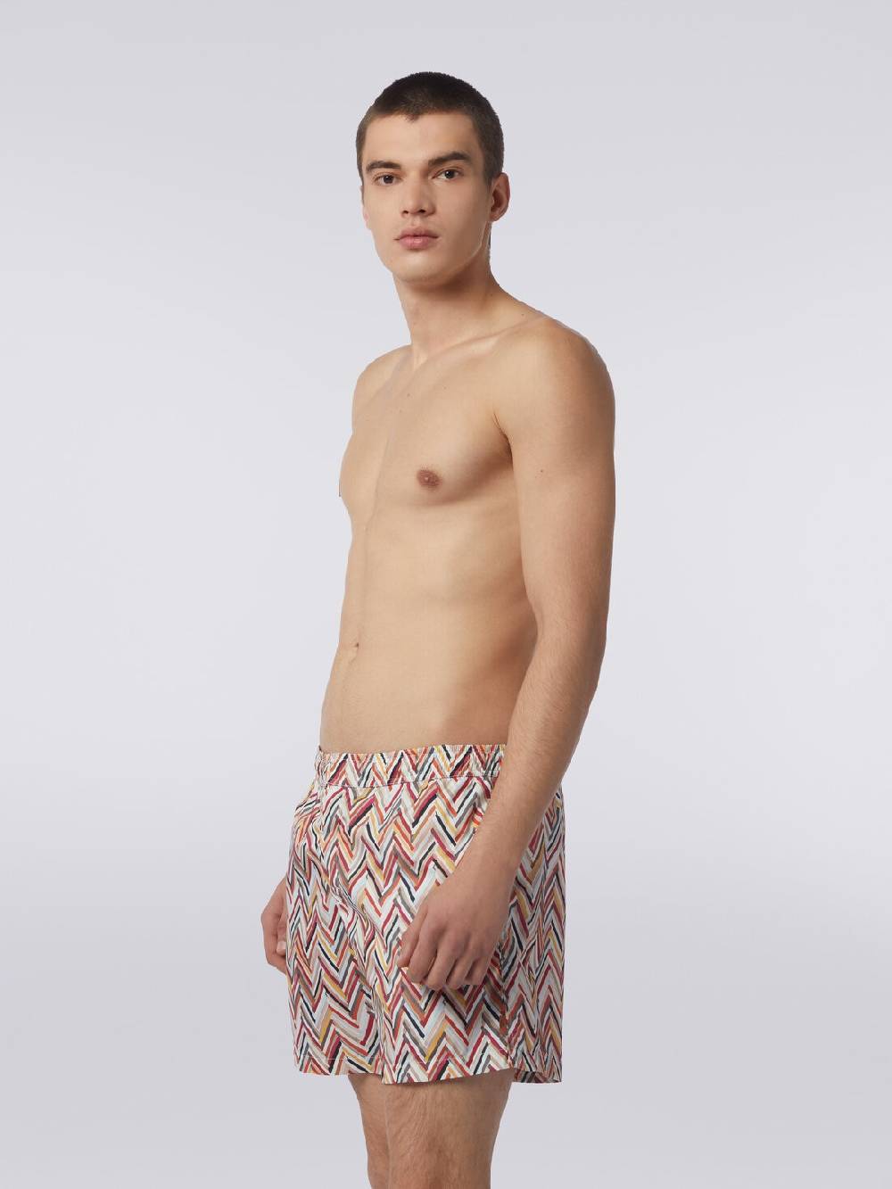 Missoni Boxer mare con stampa zig zag effetto spennellate Nuovo