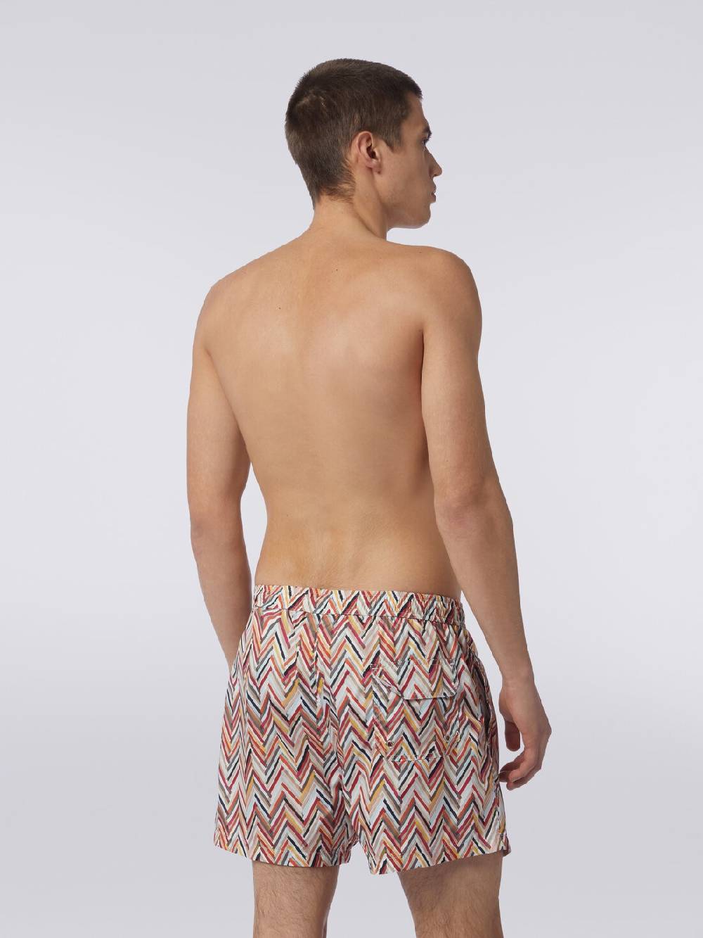 Missoni Boxer mare con stampa zig zag effetto spennellate Nuovo
