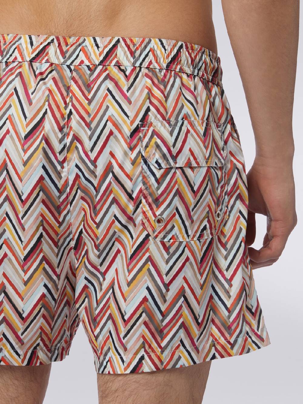 Missoni Boxer mare con stampa zig zag effetto spennellate Nuovo